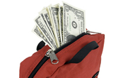 money in a red bag