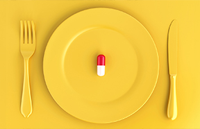 pill on a plate